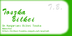 toszka bilkei business card